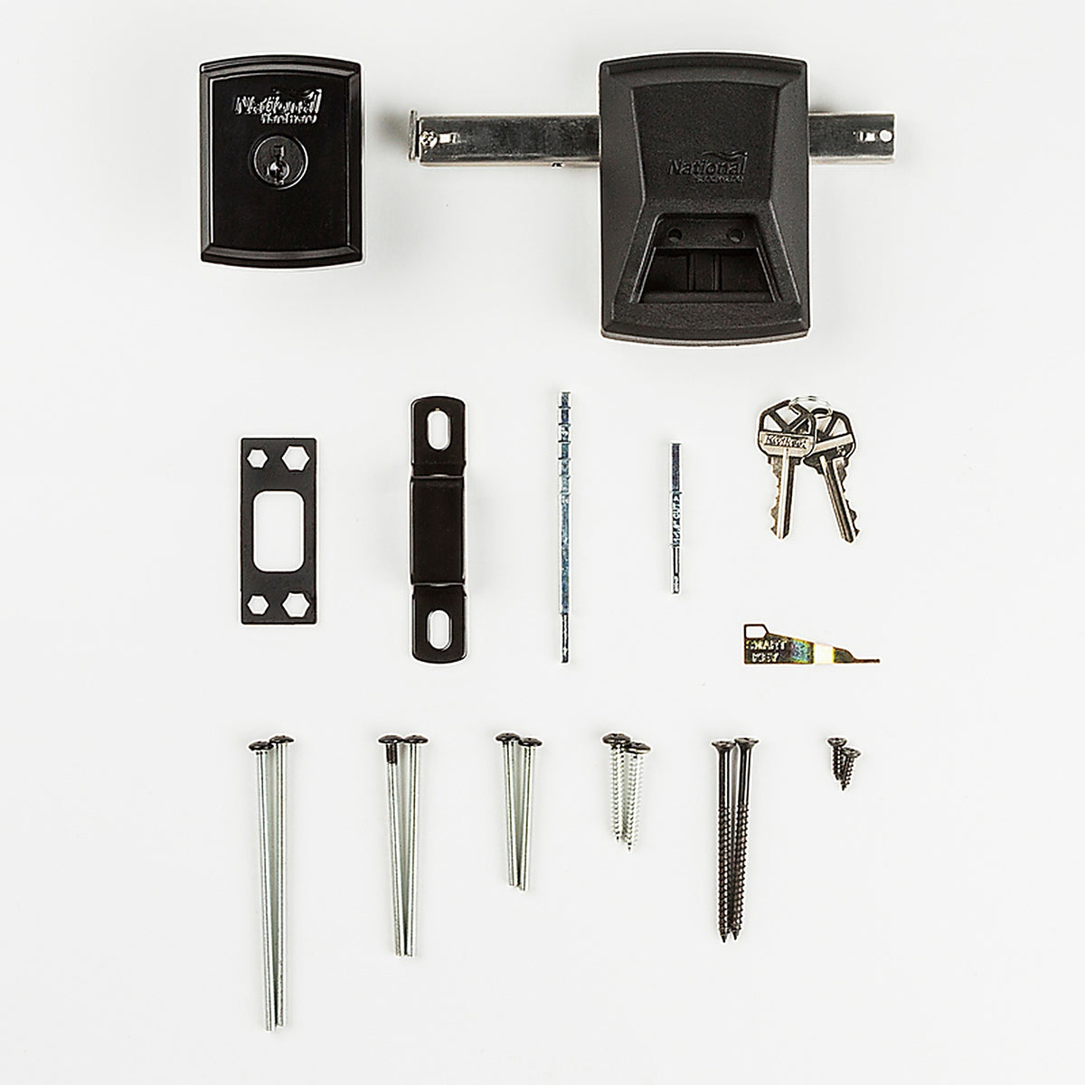 National Hardware - N109-080 - SmartKey 3.35 in. L Black Gate Lock