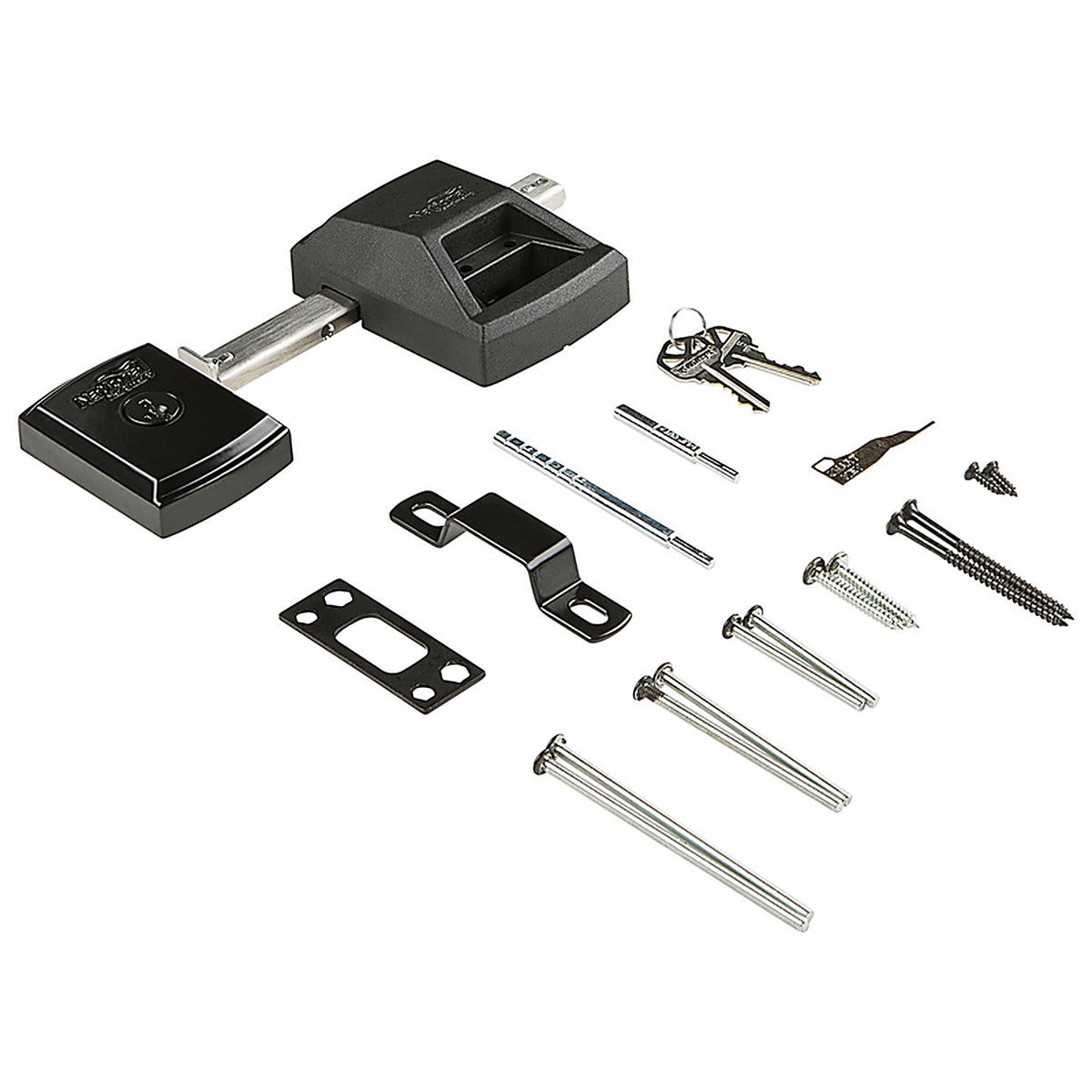 National Hardware - N109-080 - SmartKey 3.35 in. L Black Gate Lock