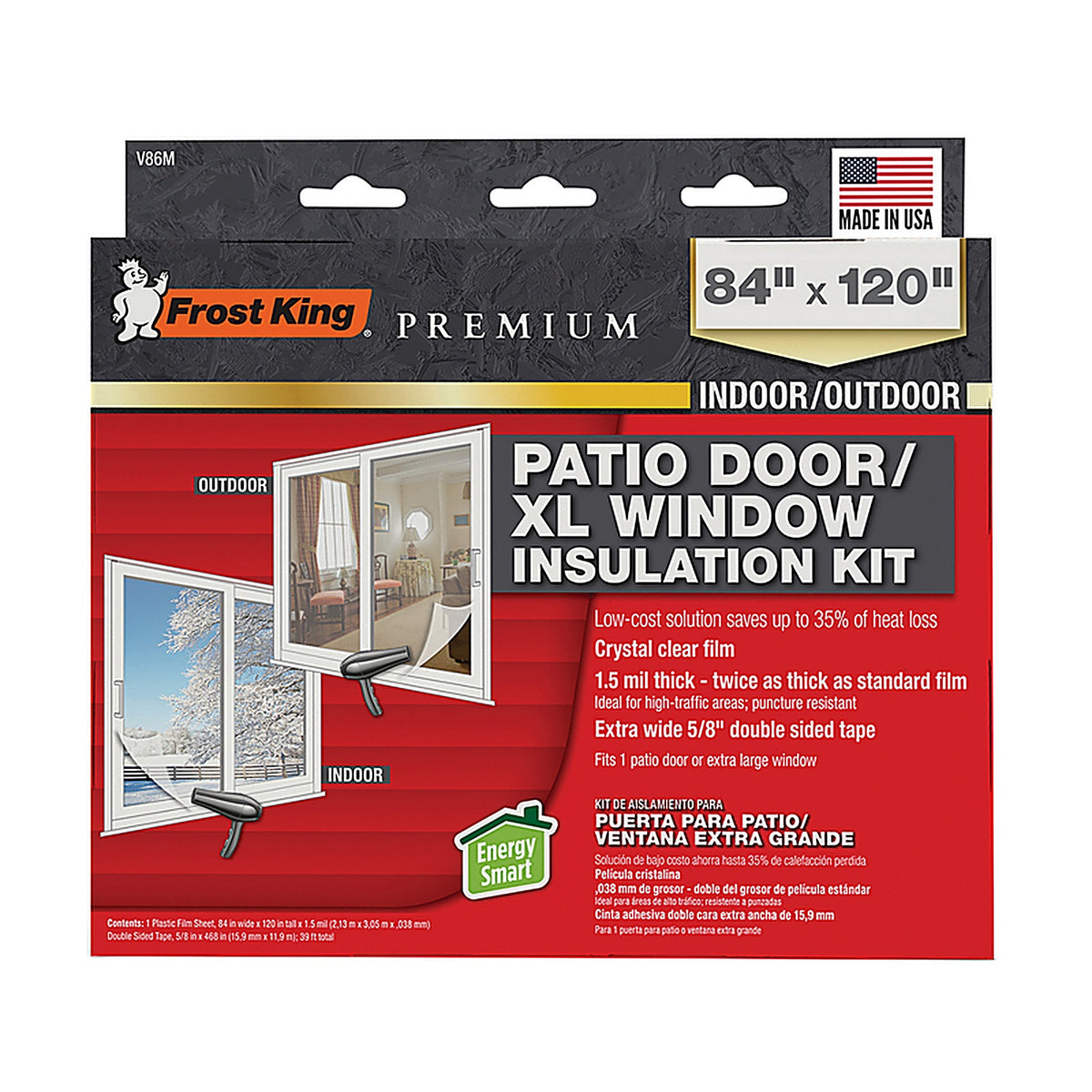 Frost King - V86M - Clear Indoor and Outdoor Window Shrink Film 84 in. W X 120 in. L