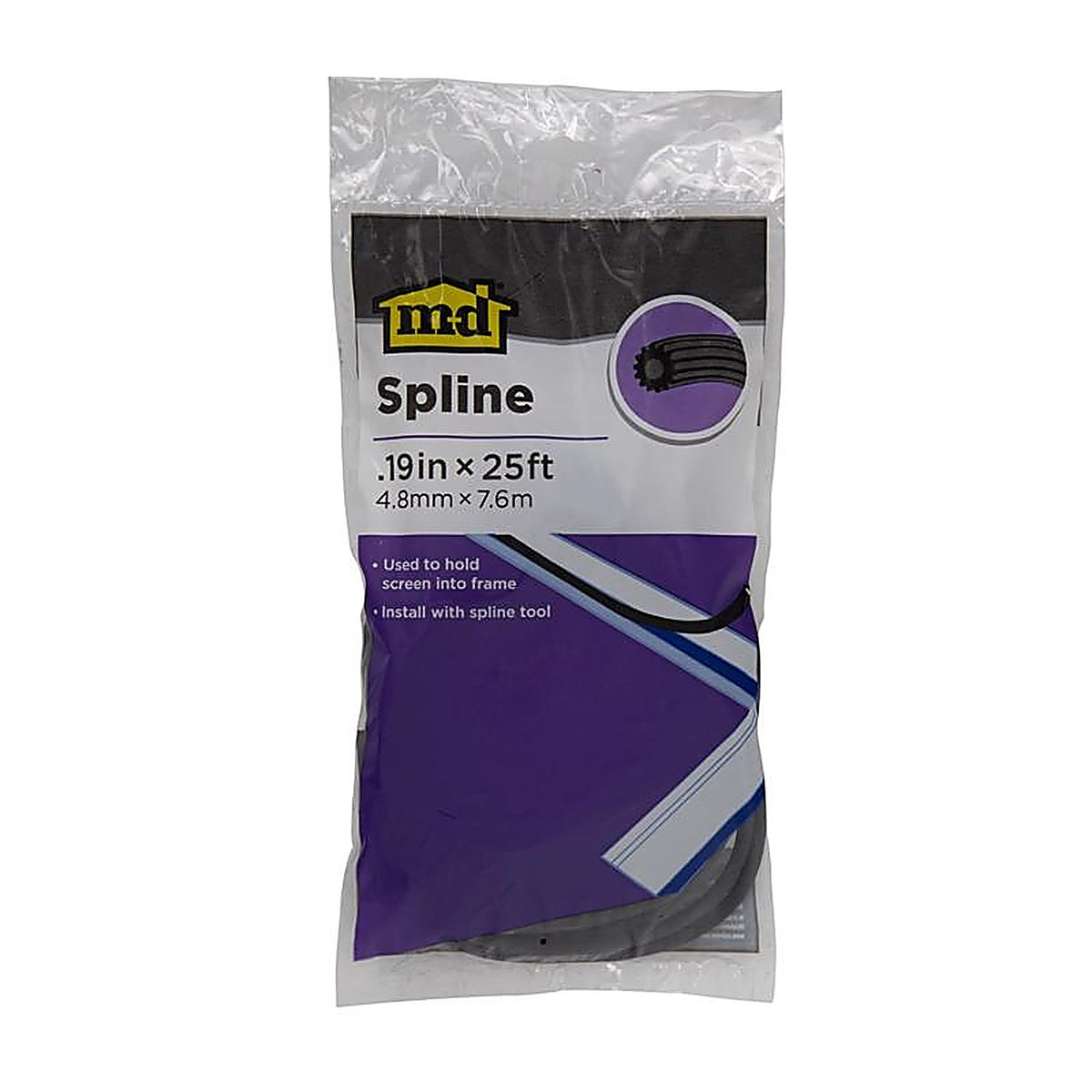 M-D - 14164 - 0.19 in. D X 25 ft. L Screen Spline