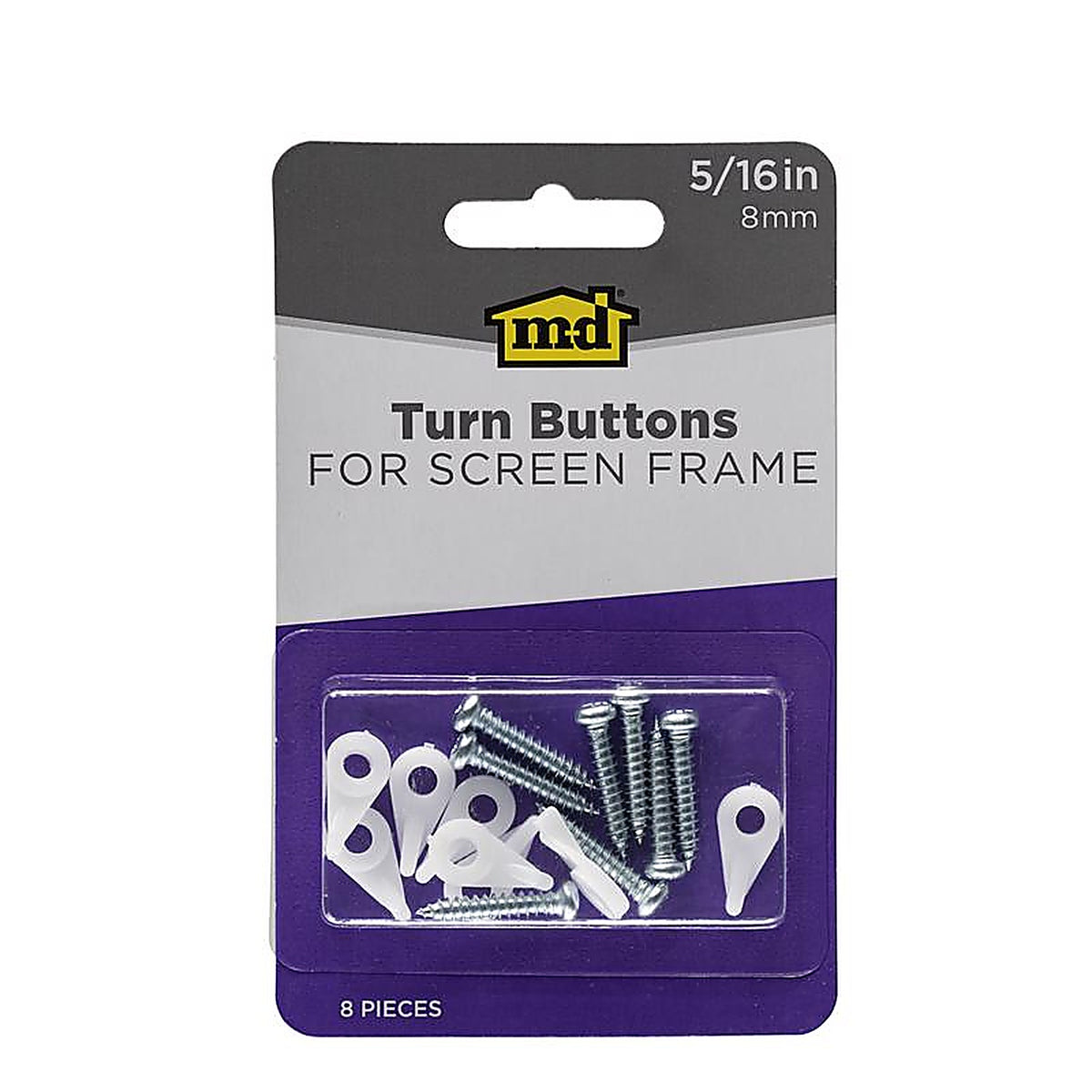 M-D - 14172 - Plastic Turn Button 8 pc