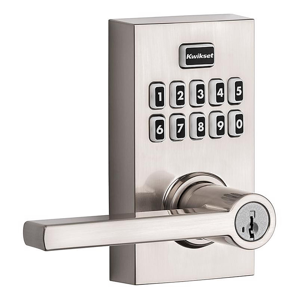 Kwikset - 99170-003 - SmartKey Satin Nickel Metal Electronic Touch Pad Entry Lever