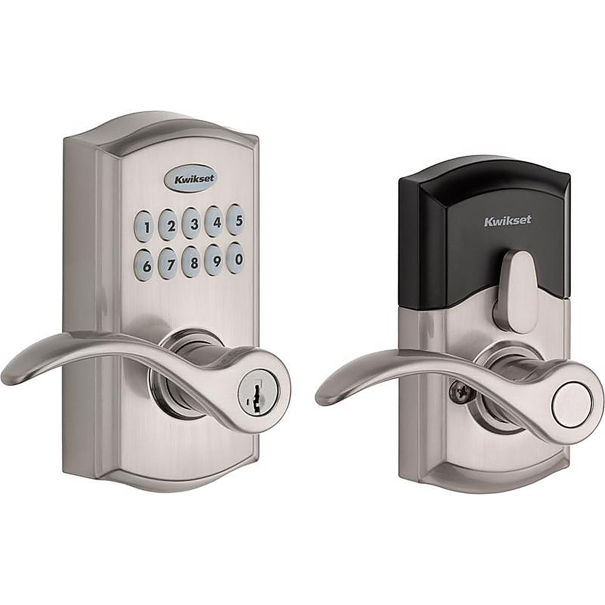 Kwikset - 99550-002 - SmartKey Satin Nickel Metal Electronic Touch Pad Entry Lever