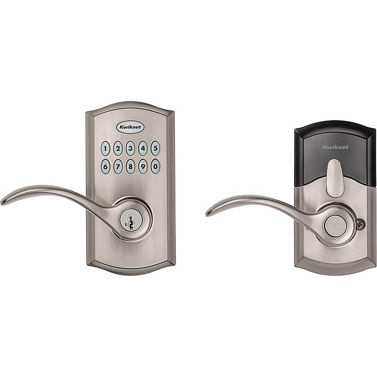 Kwikset - 99550-002 - SmartKey Satin Nickel Metal Electronic Touch Pad Entry Lever