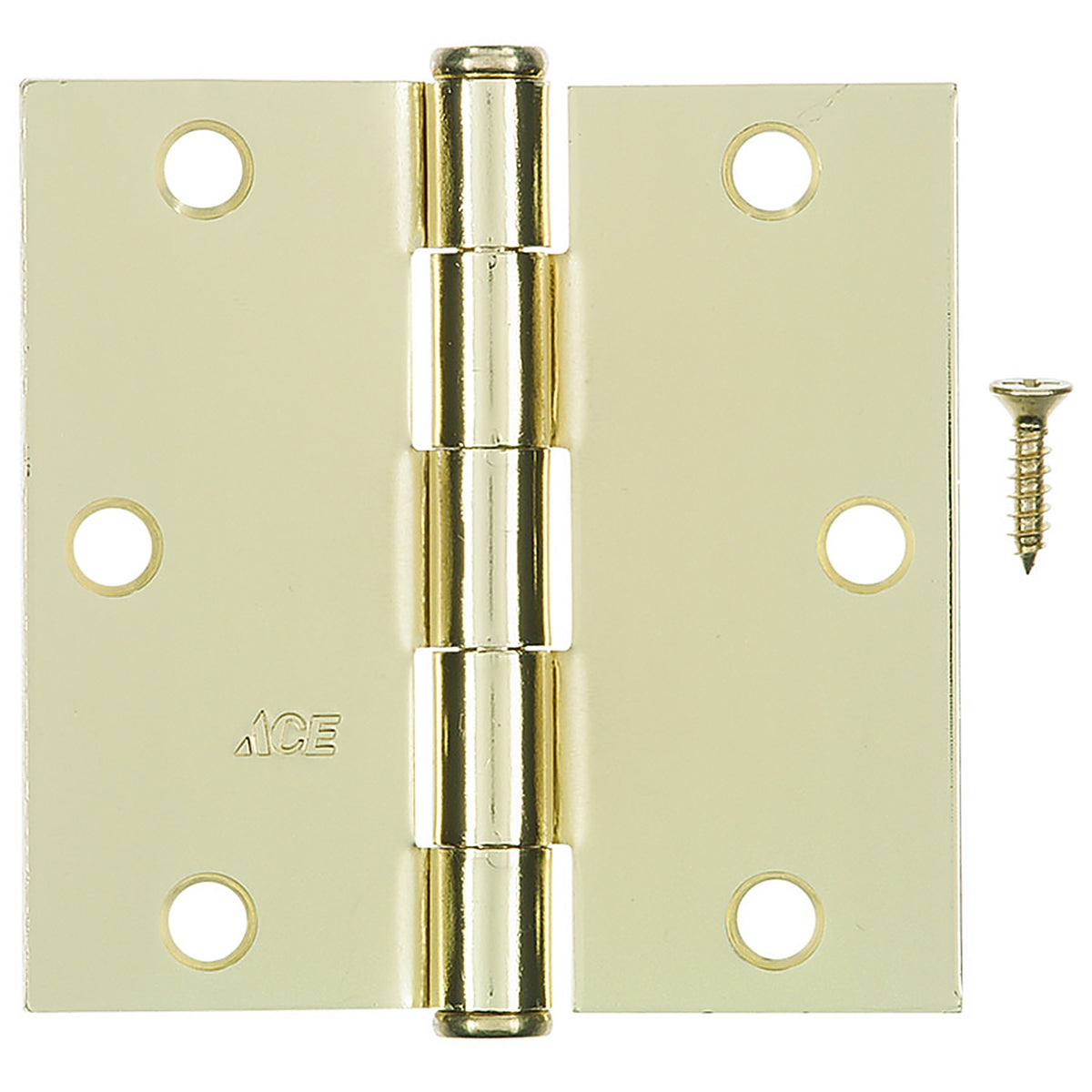 Hampton - 01-3550-190 - 3-1/2 in. L Bright Brass Residential Door Hinge - 12/Pack