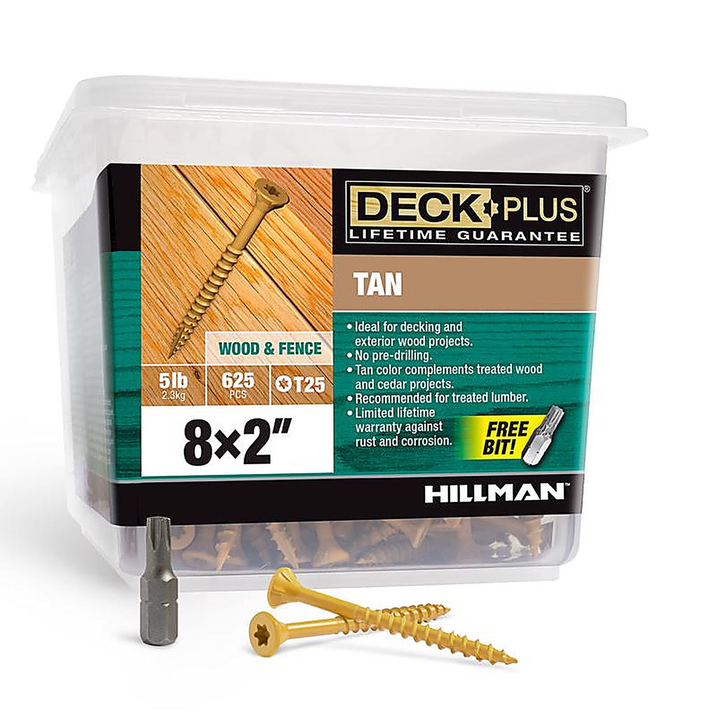Deck Plus - 48414 - No. 8 x 2 in. L Star Flat Head Exterior Deck Screws 5 lb.