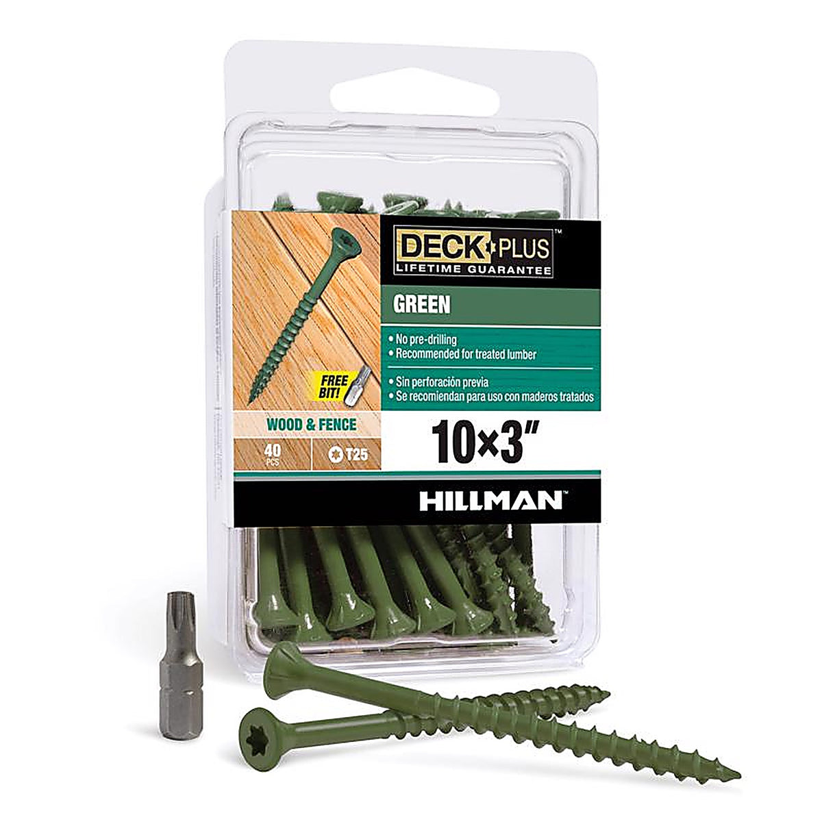Deck Plus - 42588 - No. 10 x 3 in. L Star Flat Head Exterior Deck Screws - 40/Pack