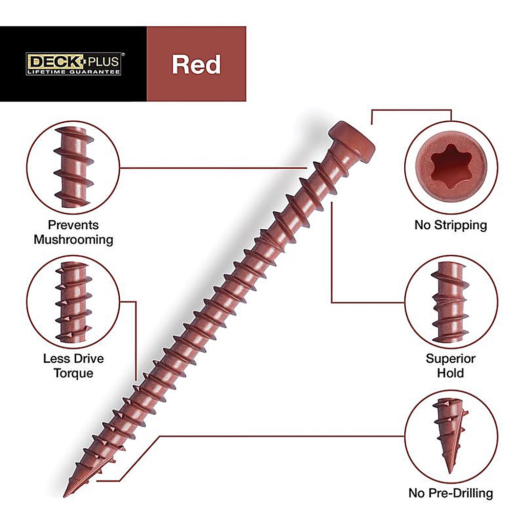 Deck Plus - 48461 - No. 10 x 3 in. L Star Flat Head Composite Deck Screws 5 lb.