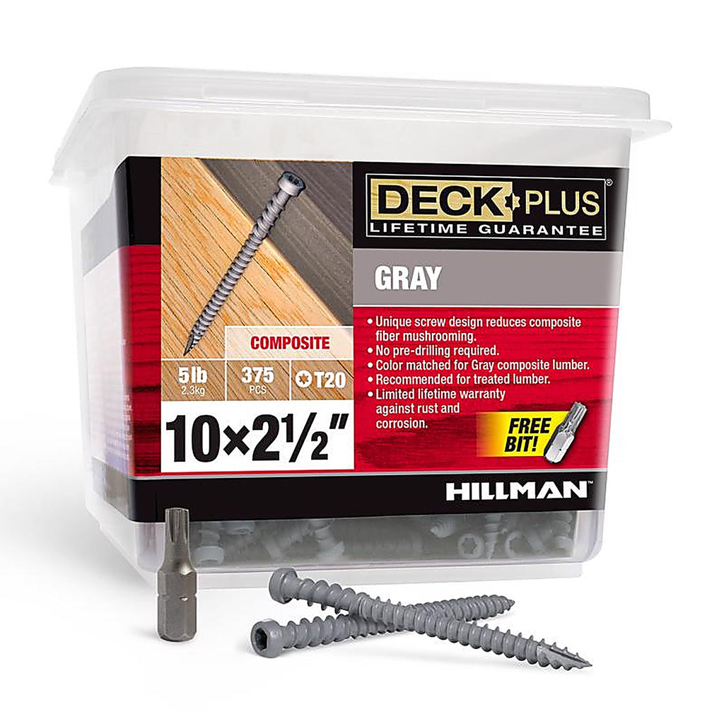 Deck Plus - 48440 - No. 10 x 2-1/2 in. L Star Flat Head Composite Deck Screws 5 lb.