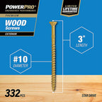 Hillman - 48613 - Power Pro No. 10 x 3 in. L Star Flat Head Exterior Deck Screws 5 lb.