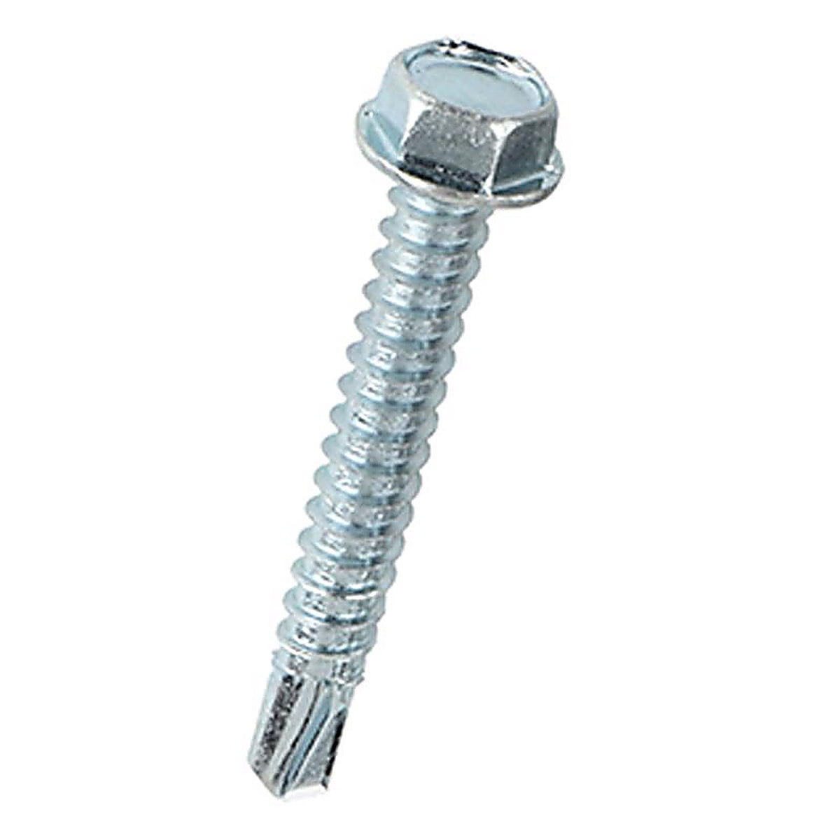 Teks - 21344 - No. 12 x 1-1/2 in. L Hex Washer Head Zinc-Plated Steel Sheet Metal Screws - 80/Pack