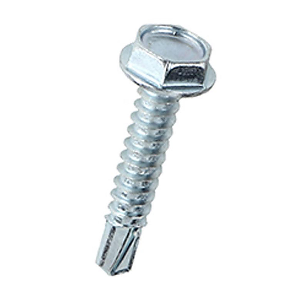 Teks - 21328 - No. 10 x 1 in. L Hex Washer Head Zinc-Plated Steel Sheet Metal Screws - 140/Pack