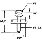 Prime-Line - N 6614 - Mill White Steel Guide Wheel 2 pc