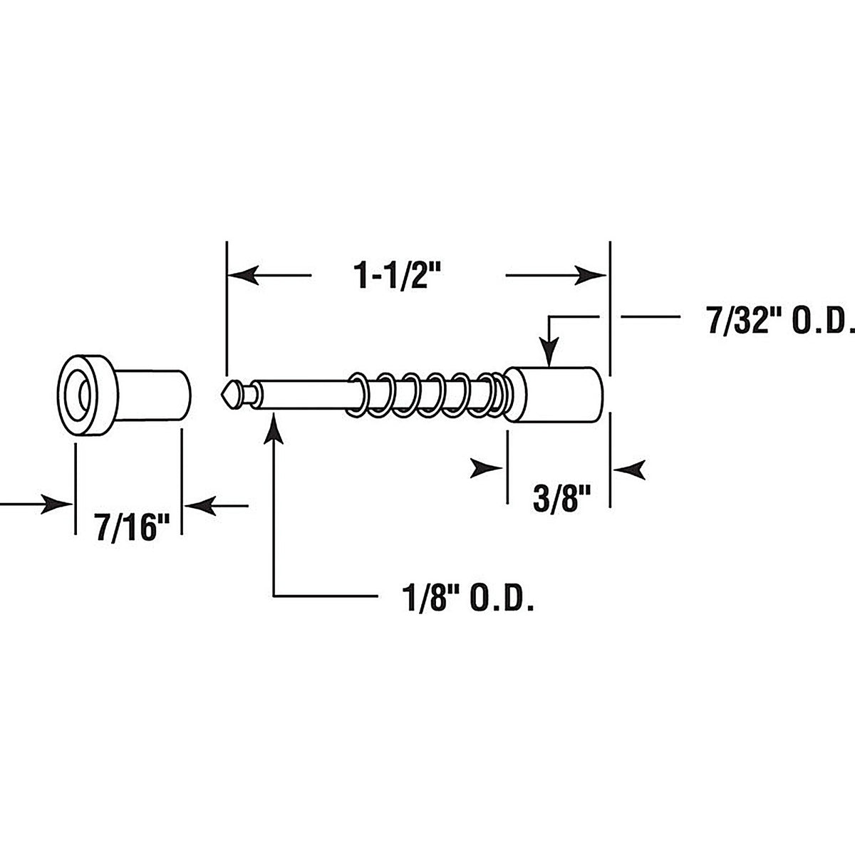 Prime-Line - PL14666 - Gray Aluminum Window Latch 7/16 in. W X 1-1/2 in. L 25 pk