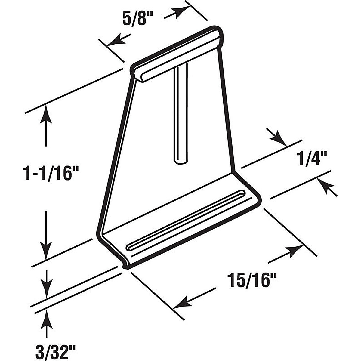 Prime-Line - PL7921 - 0.25 in. Dia. x 5/8 in. L Spline Channel