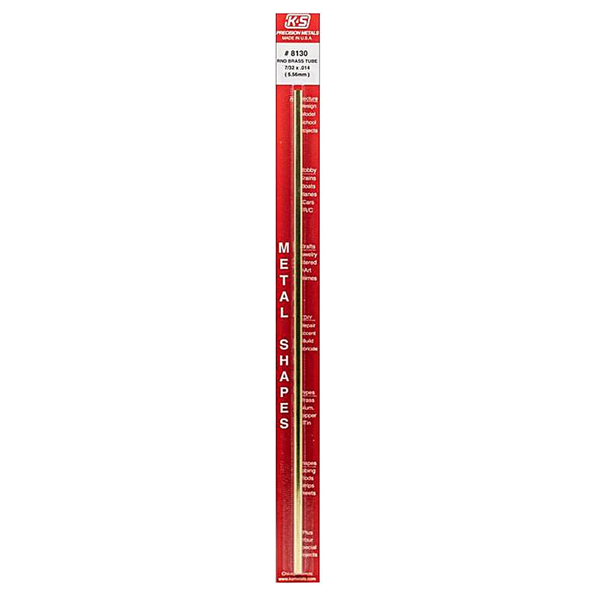K&S - 8130 - 7/32 in. Dia. x 12 in. L Round Brass Tube - 1/Pack