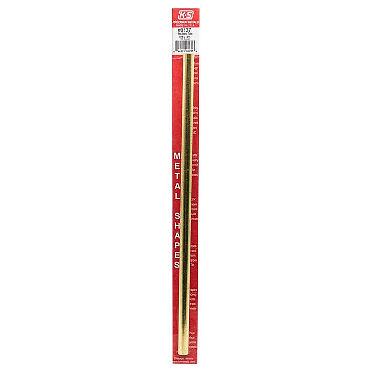 K&S - 8137 - 7/16 in. Dia. x 12 in. L Round Brass Tube - 1/Pack