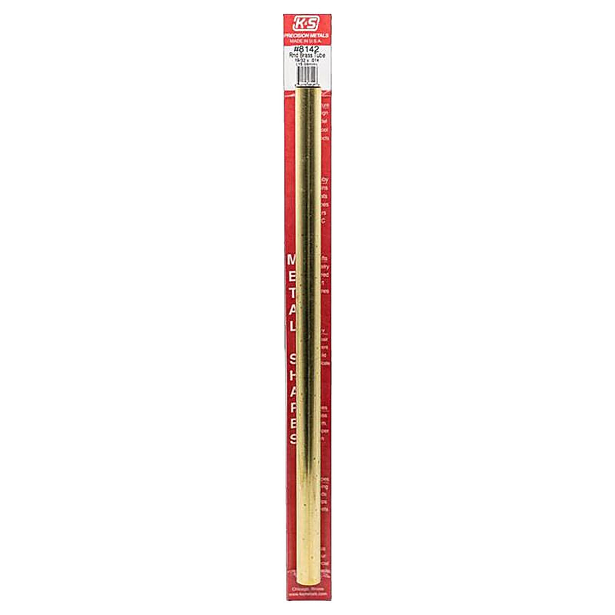 K&S - 8142 - 19/32 in. Dia. x 12 in. L Round Brass Tube - 1/Pack