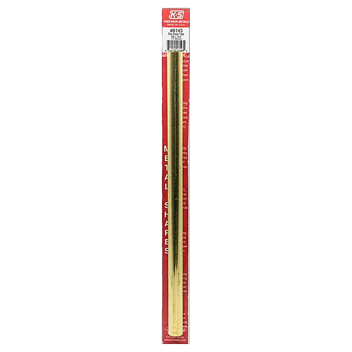 K&S - 8143 - 5/8 in. Dia. x 12 in. L Round Brass Tube - 1/Pack