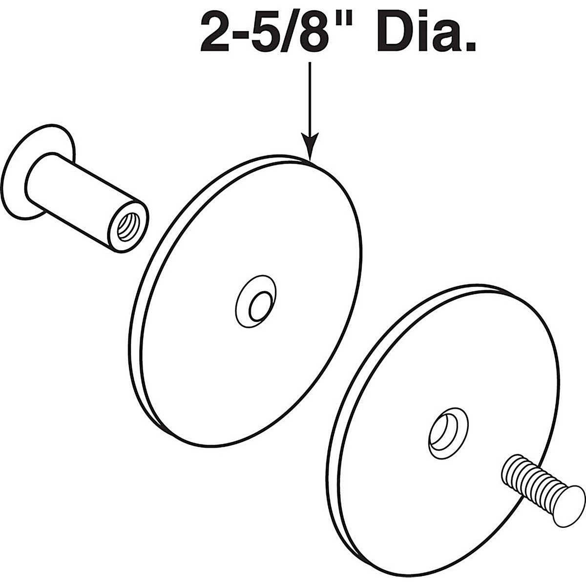 Prime-Line - U9515 - Gray Steel Hole Filler Plate - 1/Pack