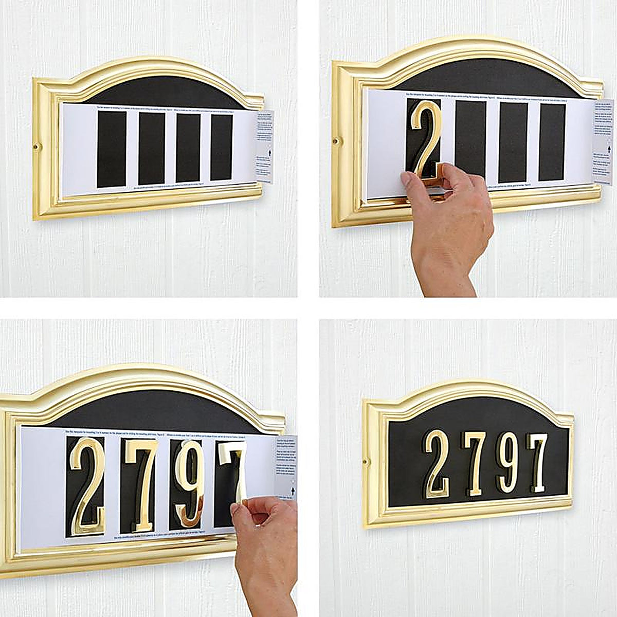 Hillman - 843267 - Distinctions Brushed Nickel Die-Cast Zinc Rectangle Address Plate