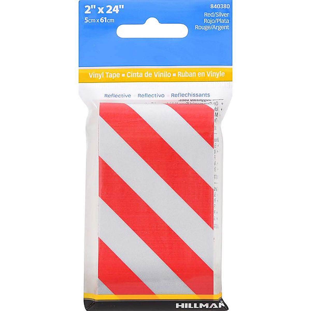 Hillman - 840380 - 2 in. W x 24 in. L Red/White Reflective Safety Tape - 1/Pack