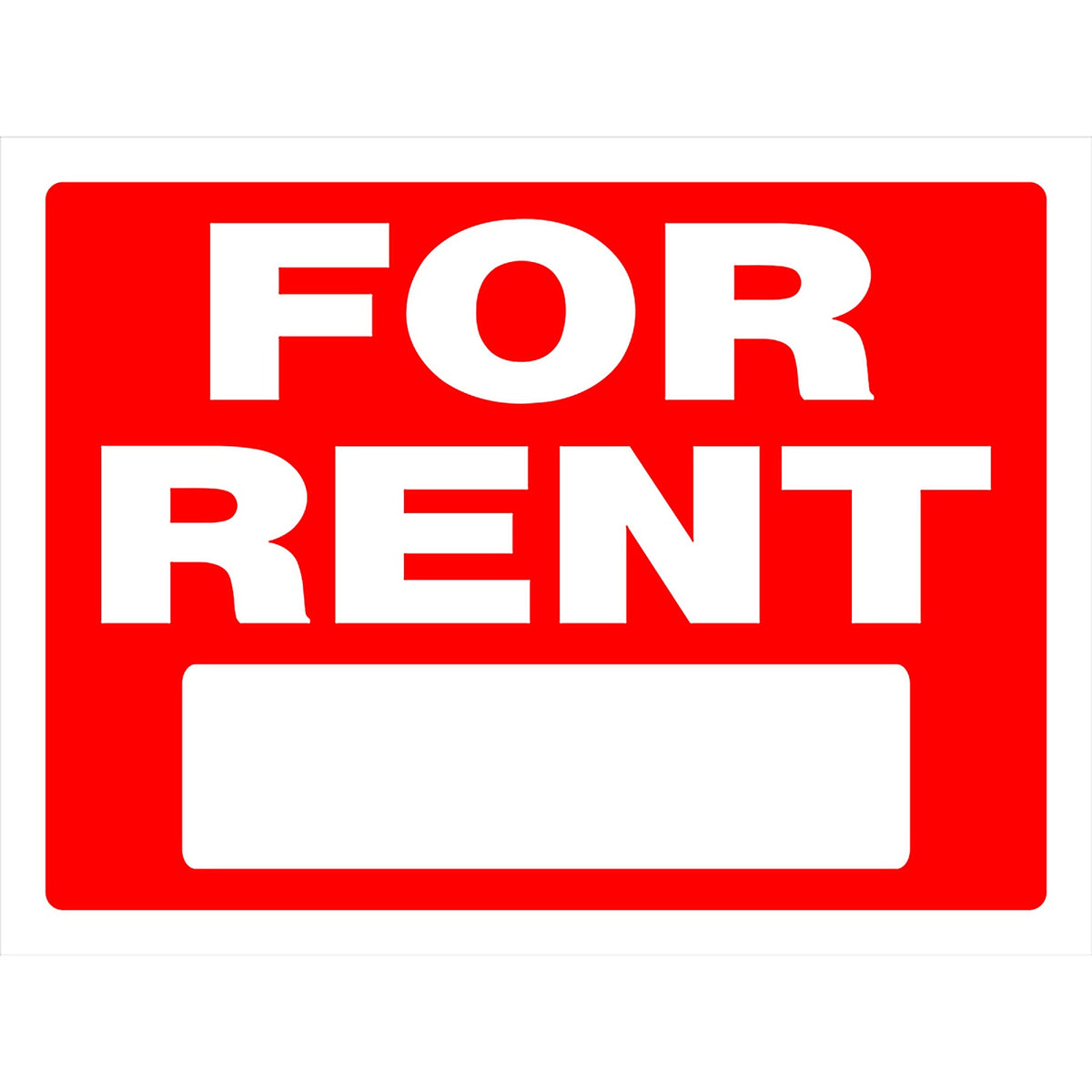 Hillman - 840243 - English Red For Rent Sign 18 in. H x 24 in. W