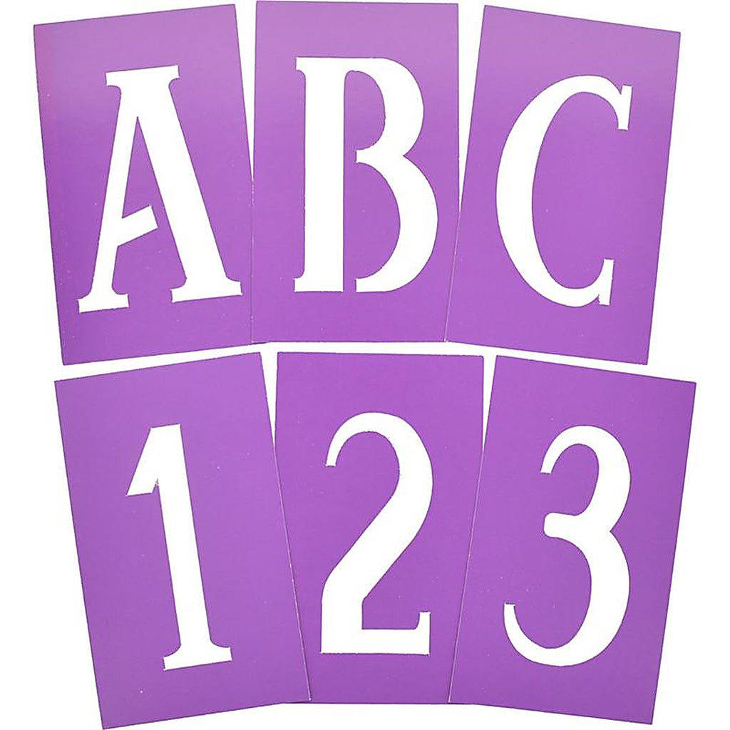 Hillman - 840247 - 6 in. Card Stock Serif Stencil Set - 1/Pack