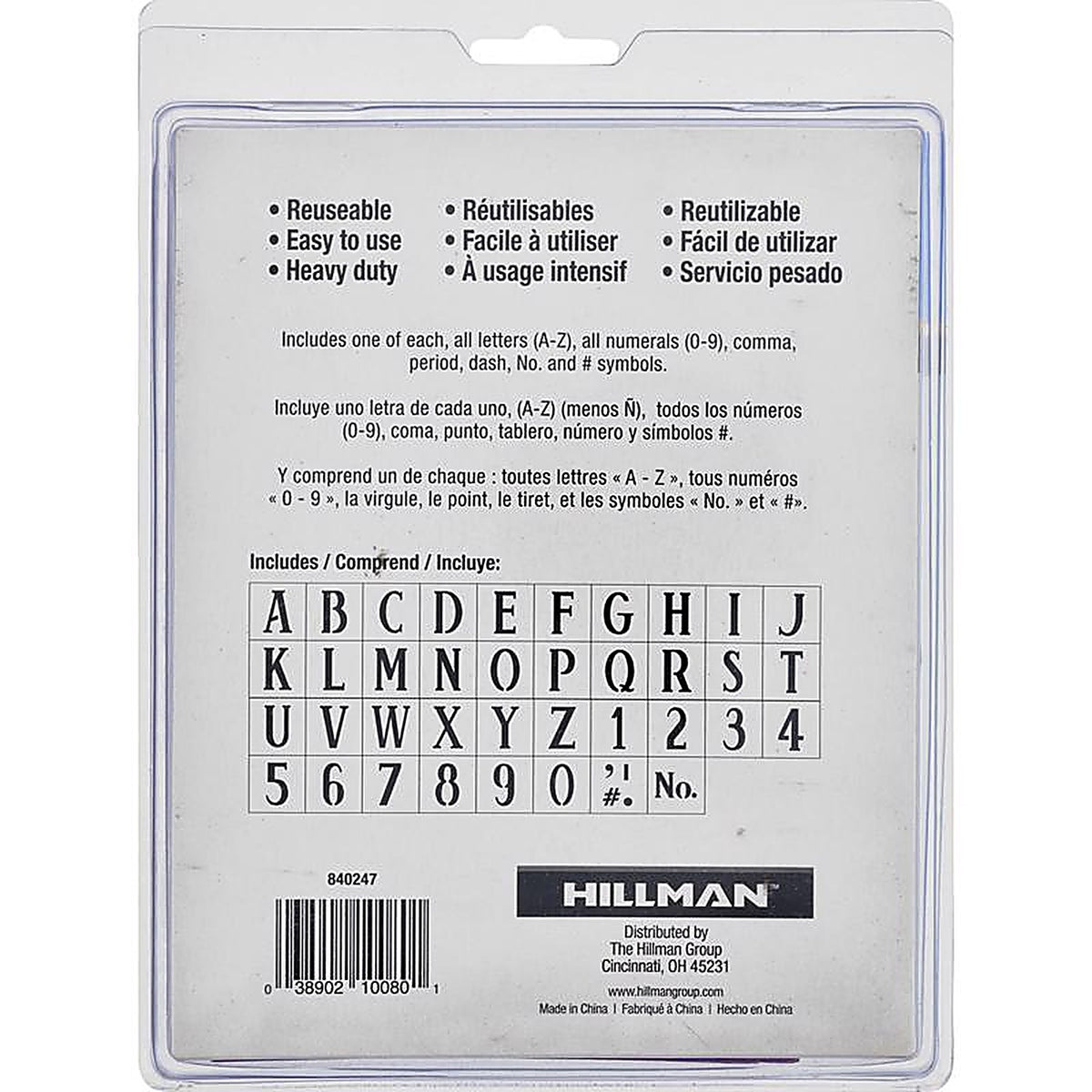 Hillman - 840247 - 6 in. Card Stock Serif Stencil Set - 1/Pack