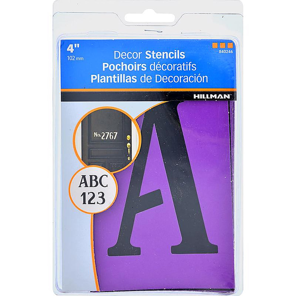 Hillman - 840246 - 4 in. Card Stock Serif Stencil Set 38/Pack