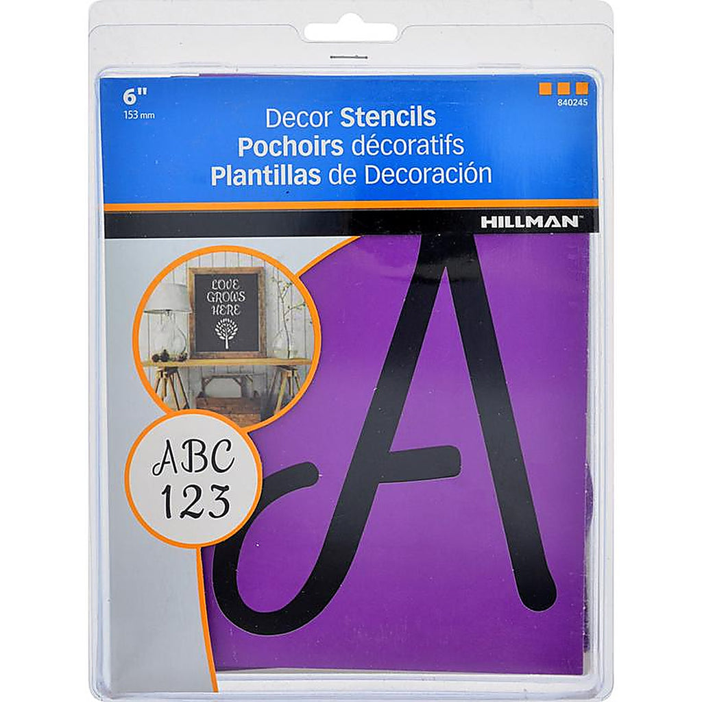 Hillman - 840245 - 6 in. Card Stock Decor Stencil Set 38/Pack