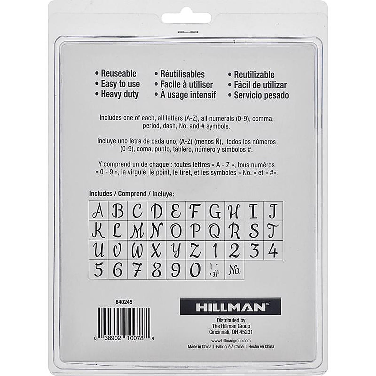 Hillman - 840245 - 6 in. Card Stock Decor Stencil Set 38/Pack