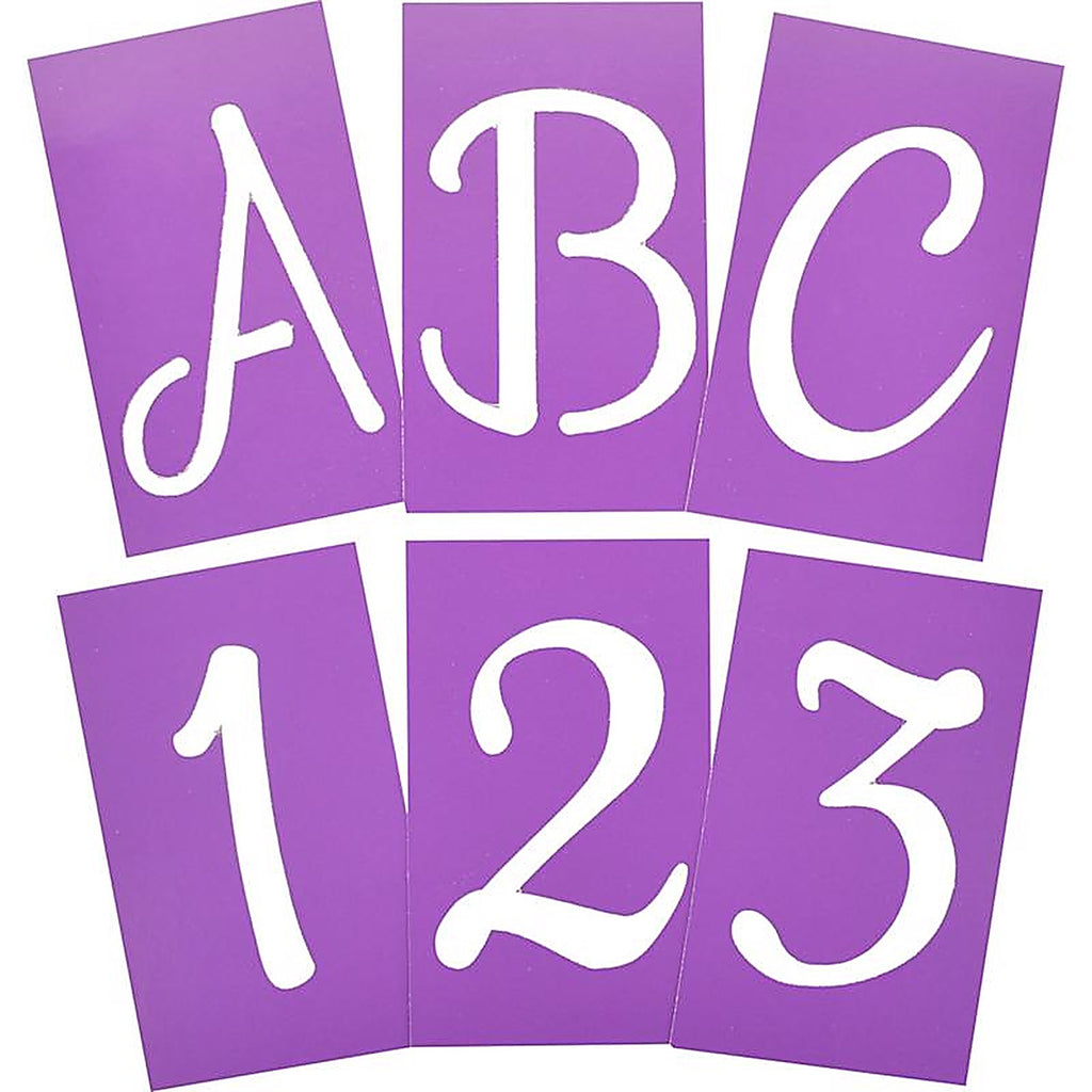 Hillman - 840244 - 4 in. Card Stock Decor Stencil Set 38/Pack