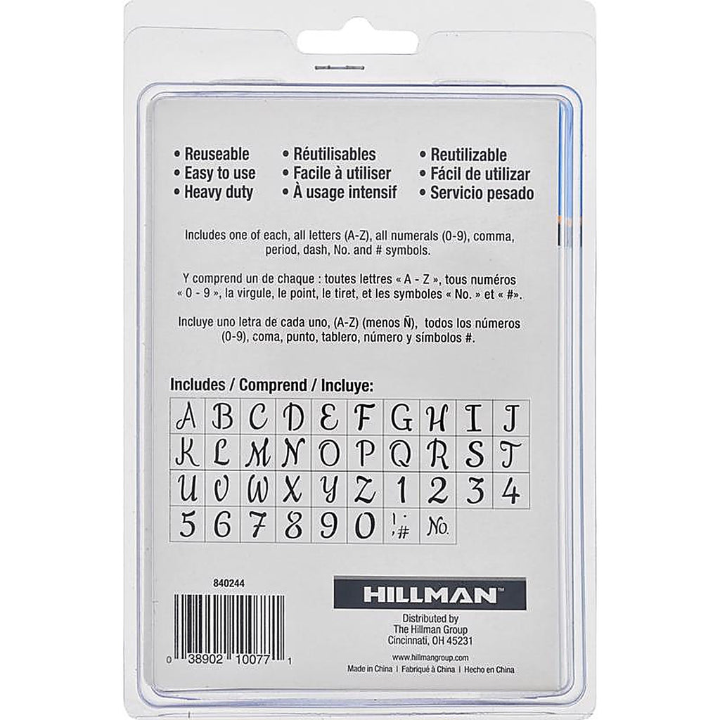 Hillman - 840244 - 4 in. Card Stock Decor Stencil Set 38/Pack