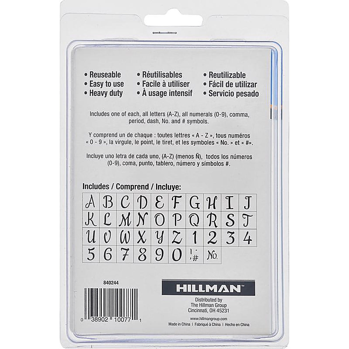 Hillman - 840244 - 4 in. Card Stock Decor Stencil Set 38/Pack