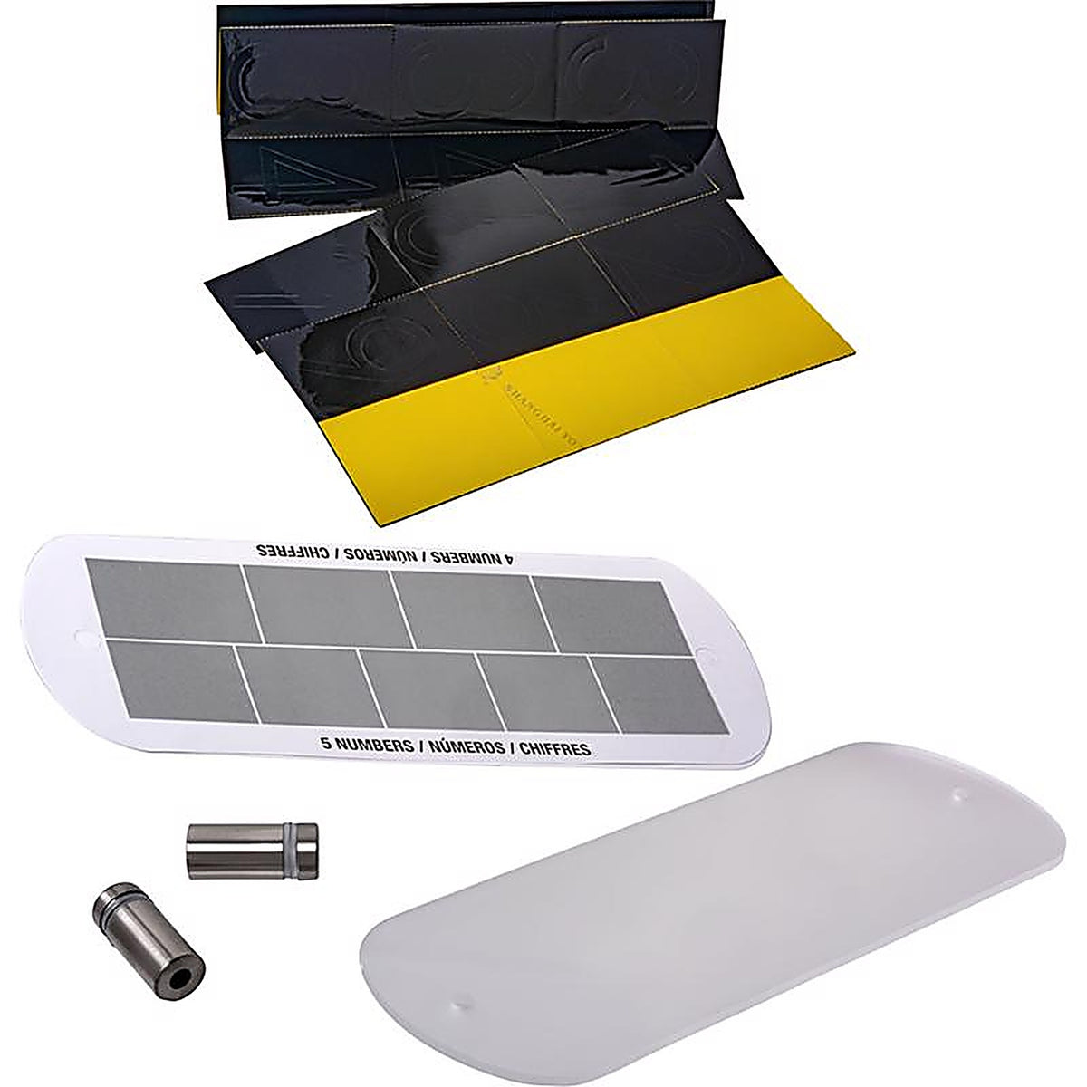 Hillman - 847384 - White Plastic Rectangle Modern Address Kit