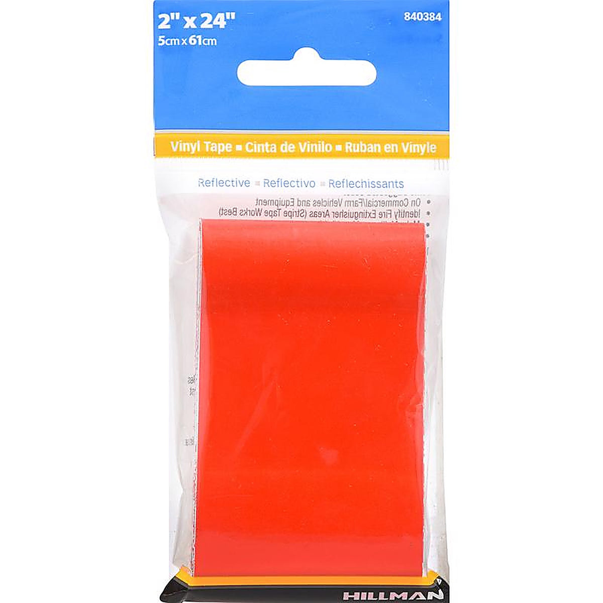 Hillman - 840384 - 2 in. W x 24 in. L Red Reflective Safety Tape - 1/Pack