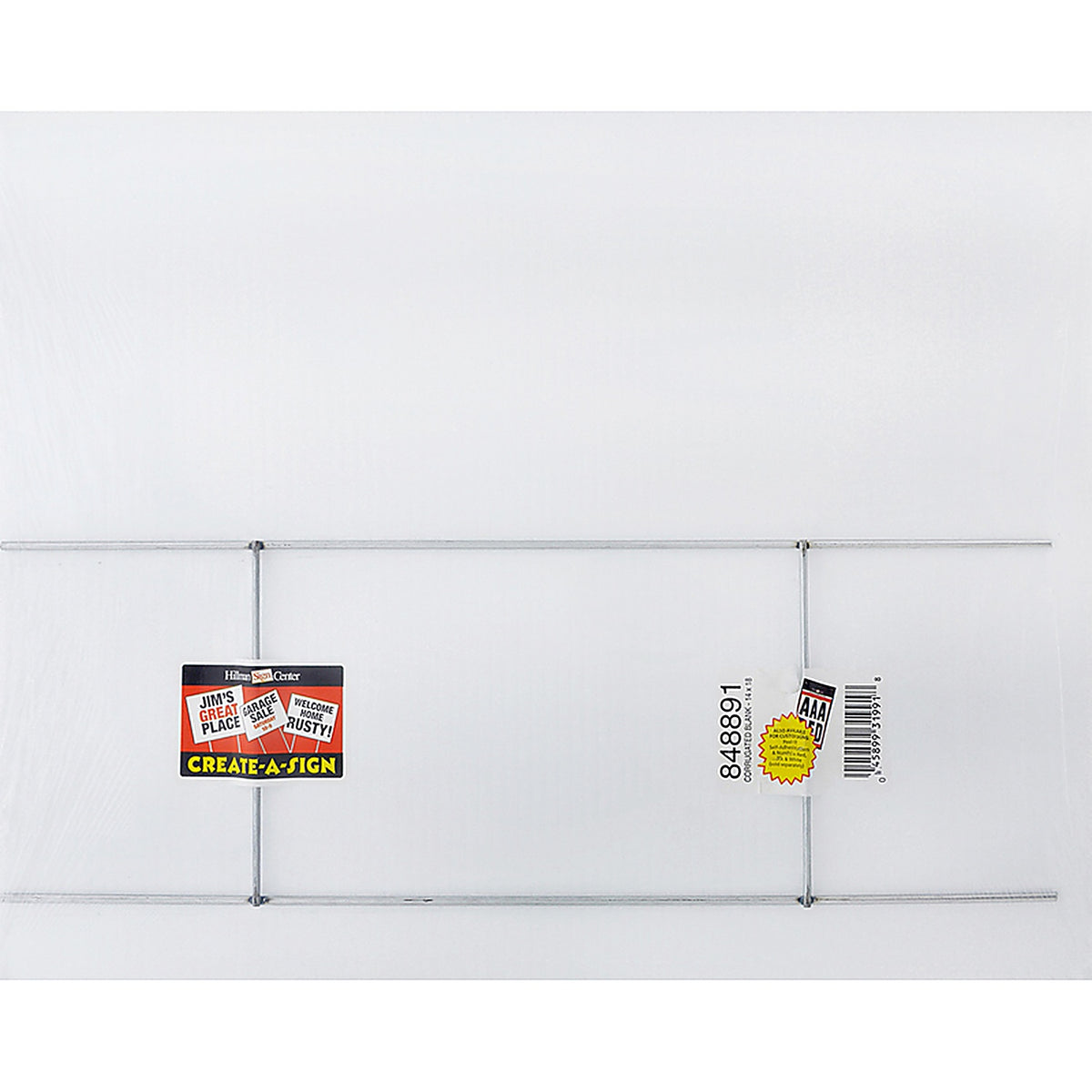 Hillman - 848891 - English White Blank Sign 14 in. H x 18 in. W