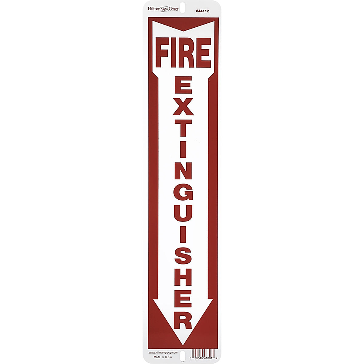 Hillman - 844112 - English Red Fire Extinguisher Sign 18 in. H x 4 in. W