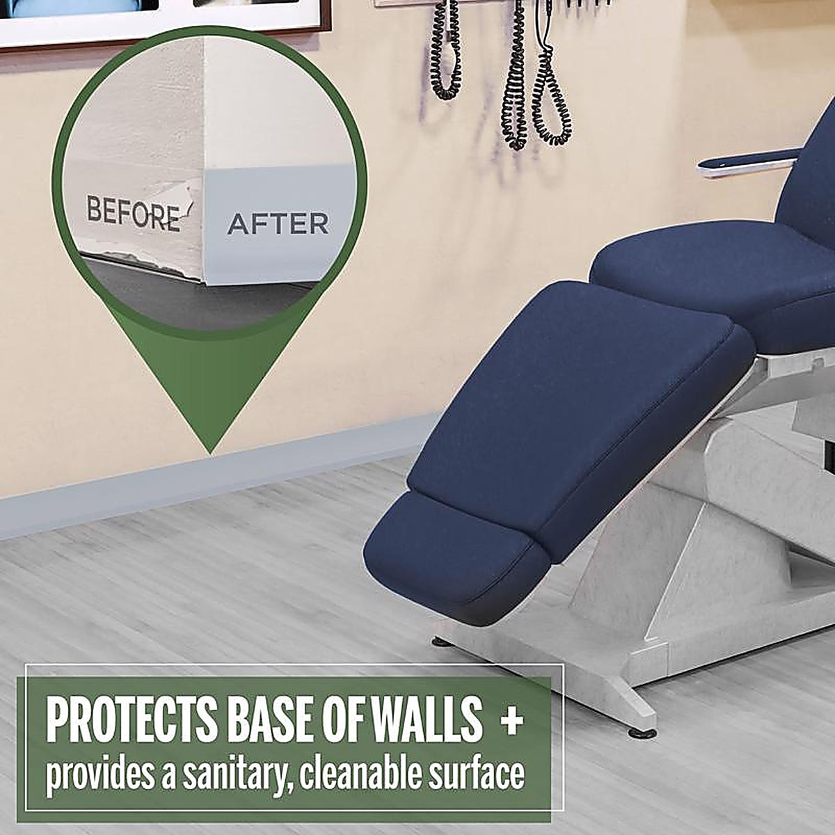 M-D - 75499 - 4 in. H X 120 ft. L Prefinished Gray Vinyl Wall Base