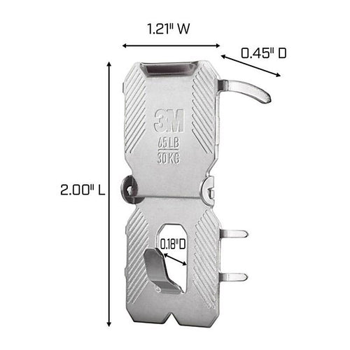 3M - 3PH65M-2ES - Claw Silver Drywall All Purpose Hanger 65 lb 2 pk