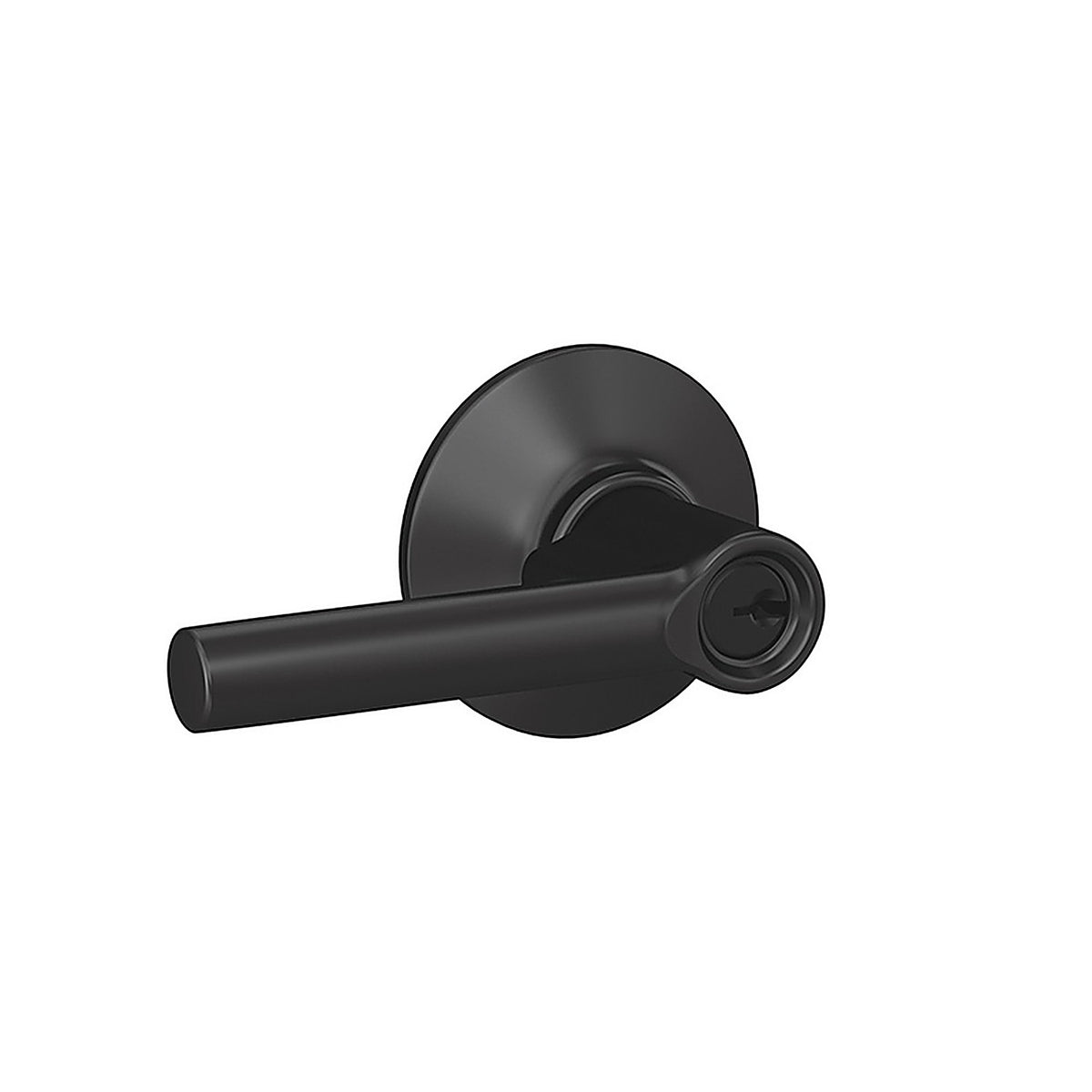 Schlage - F51VBRW622 - Broadway Matte Black Keyed Entry Lever Grade 2 1-3/4 in.