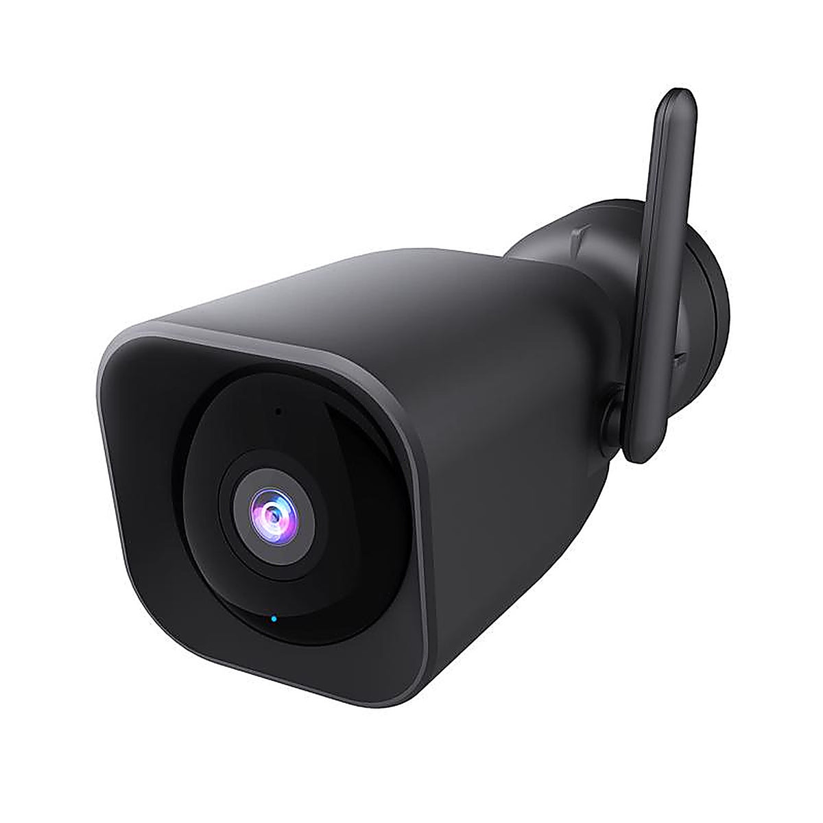 Feit Electric - CAM/WM/WIFI - Plug-in Outdoor Black Wi-Fi Security Camera