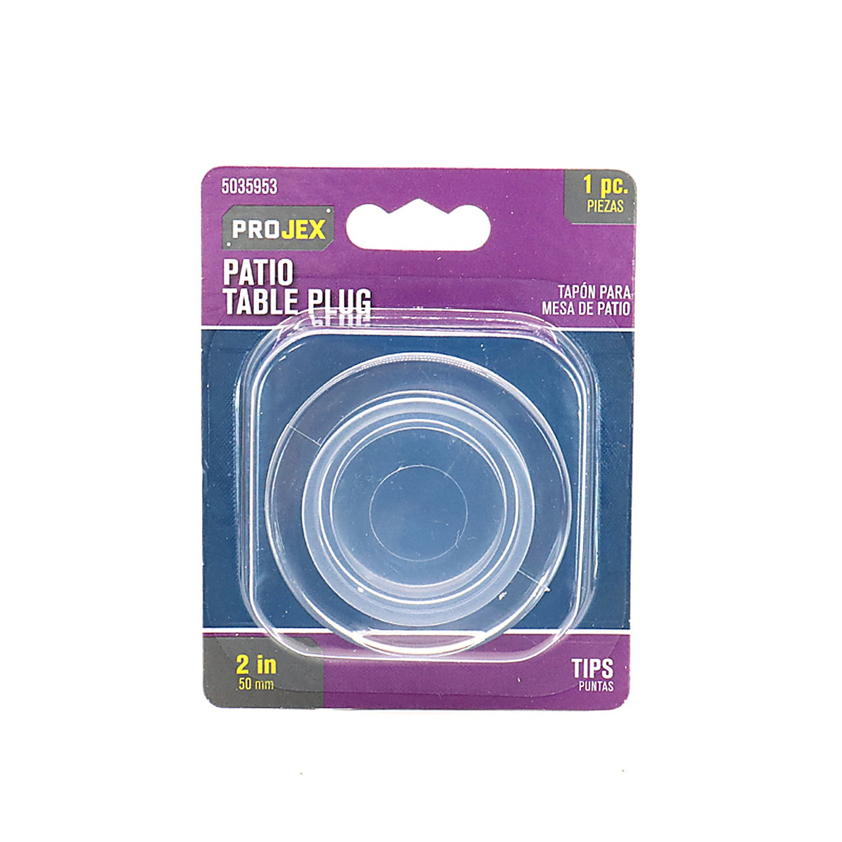 Projex - P0133 - Plastic Umbrella Hole Ring and Cap Set Clear Round 2 in. W 1 pk