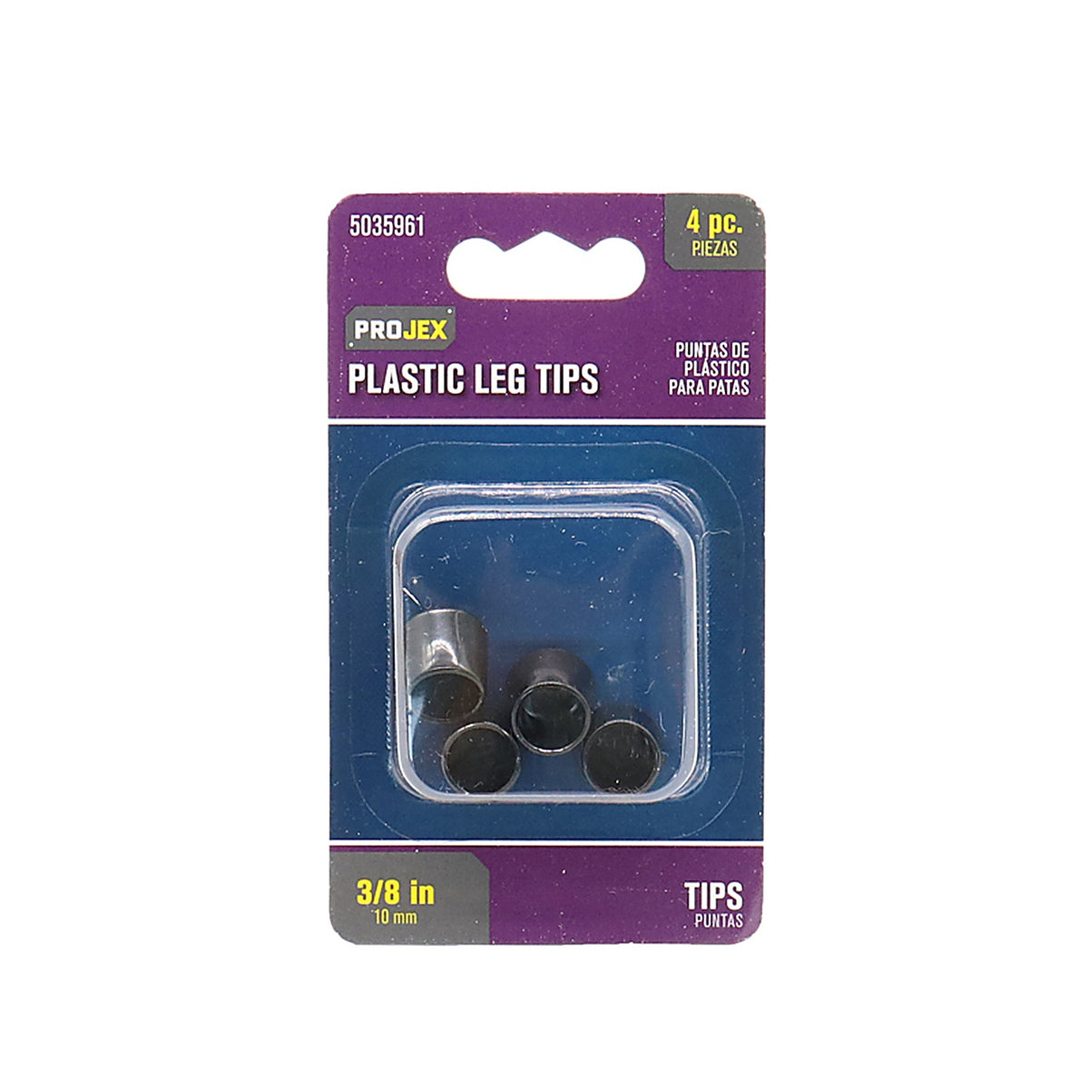 Projex - P0056 - Plastic Leg Tip Black Round 3/8 in. W 4 pk
