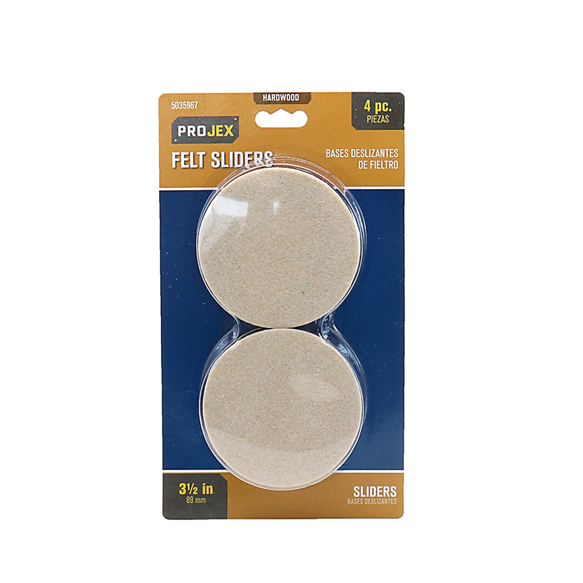 Projex - P0003 - Tan 3-1/2 in. Adhesive Felt Chair Glide 4 pk
