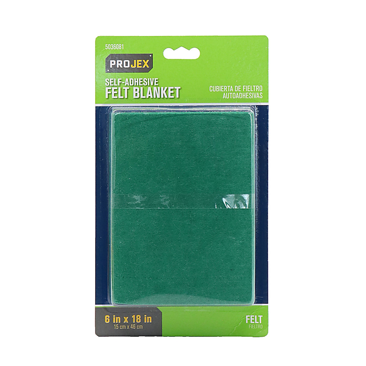 Projex - P0092 - Felt Self Adhesive Blanket Green Square 6 in. W X 18 in. L 1 pk