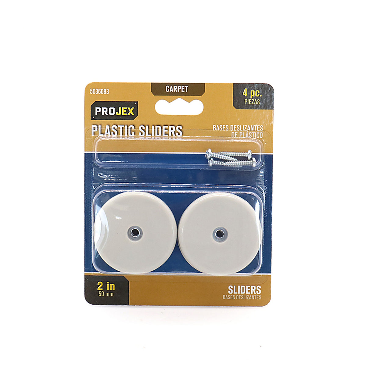 Projex - P0032 - White 1-3/16 in. Nail-On Plastic Chair Glide 4 pk