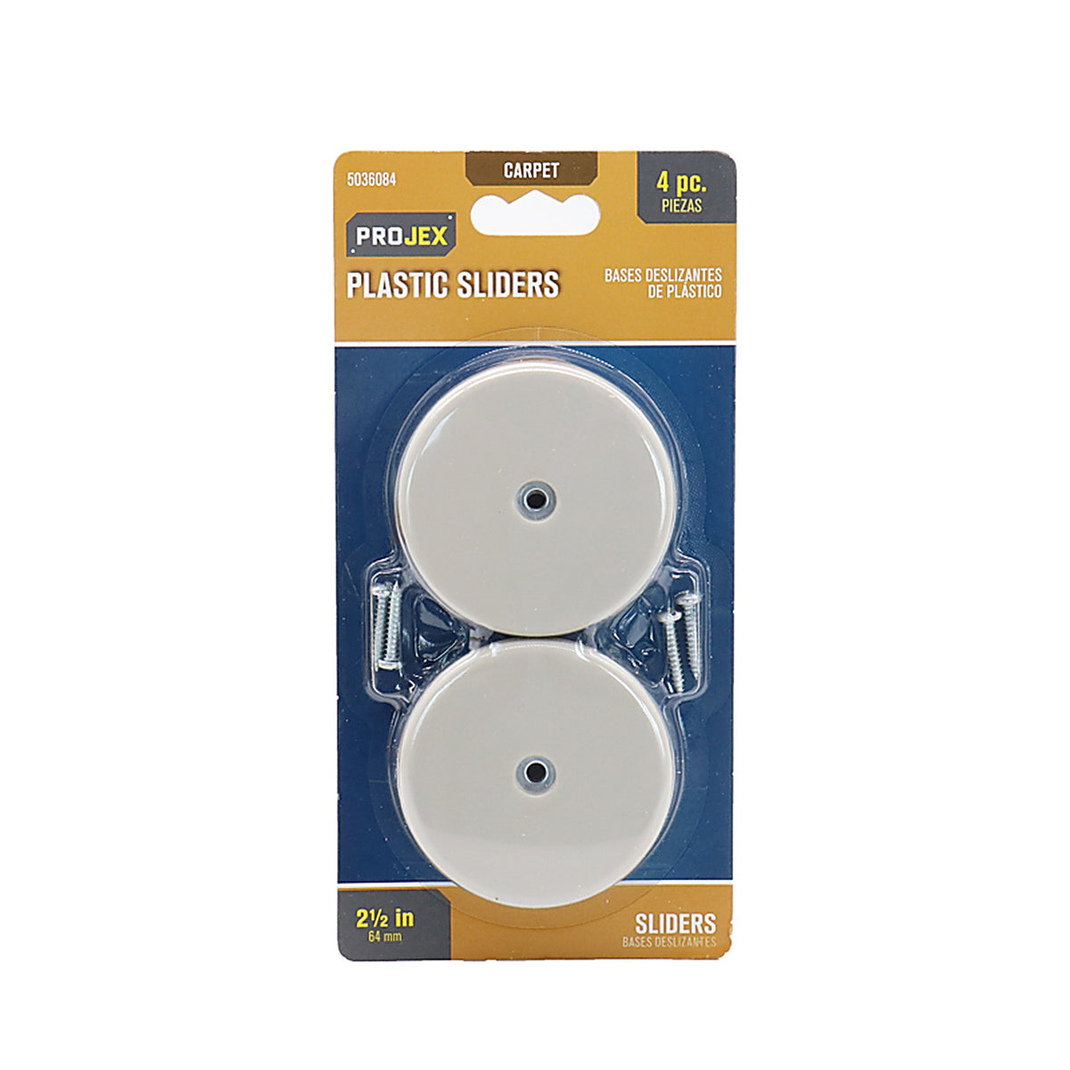 Projex - P0033 - White 7/8 in. Nail-On Plastic Chair Glide 4 pk