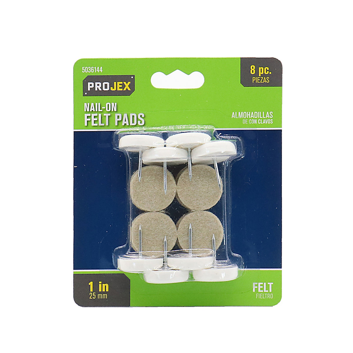 Projex - P0010 - Beige 1 in. Nail-On Felt Chair Glide 8 pk
